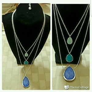 *NEW! Layered 3 row pendant necklace*
