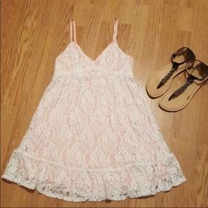 Blush Pink V Neck Dress