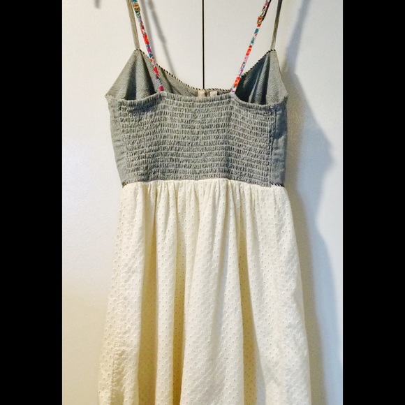 Roxy Brand Skater Dress, Striped + Floral Pop, SM. - Picture 3 of 4