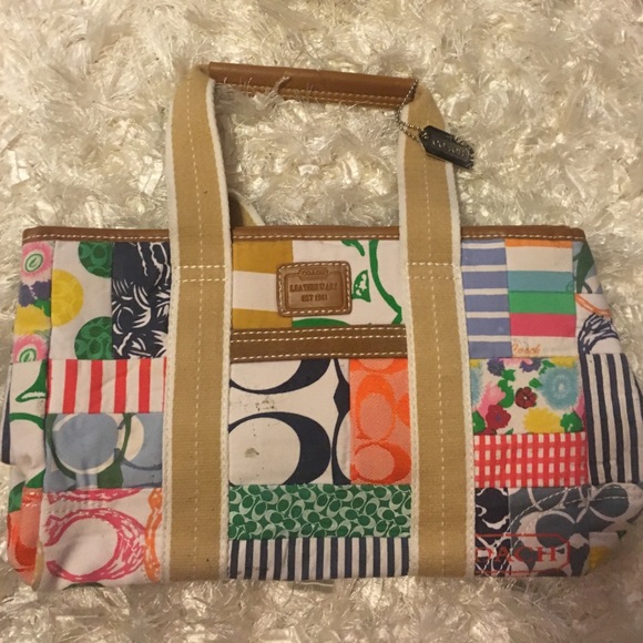 Patchwork Coach Handbag - Picture 1 of 3