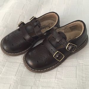 Footnotes Brown Leather Girls Shoes