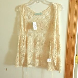 Cute hippie crocheted cardigan