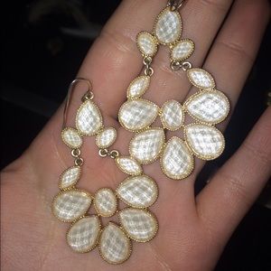 White and Gold earrings