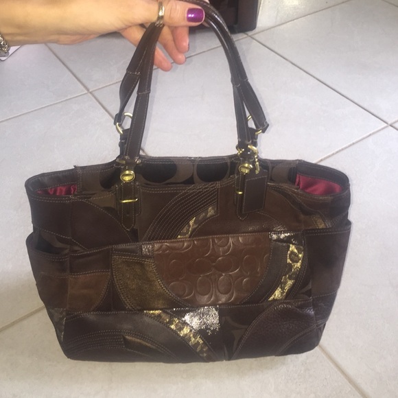 COACH LOGO PATCHWORK TOTE