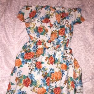 Poetry Strapless Floral Midi Sun Dress