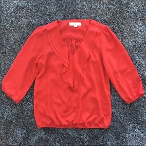 LOFT Red Blouse