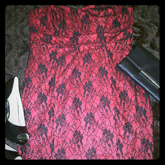 Torrid Strappless Lace Dress