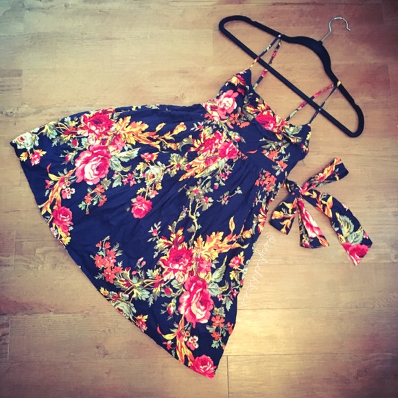 Xhilaration Black Floral Dress