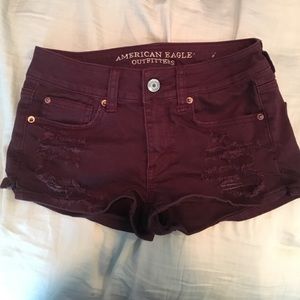 American eagle maroon shorts