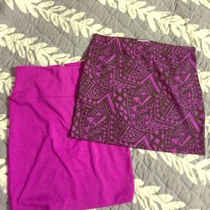 Two Mini skirts! Size Medium & Small