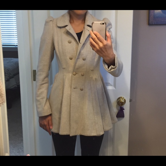 TopShop wool blend warm chic coat jacket! - Picture 2 of 3