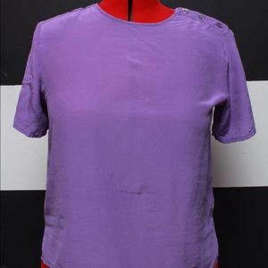 Purple casual short sleeved blouse! 🌺