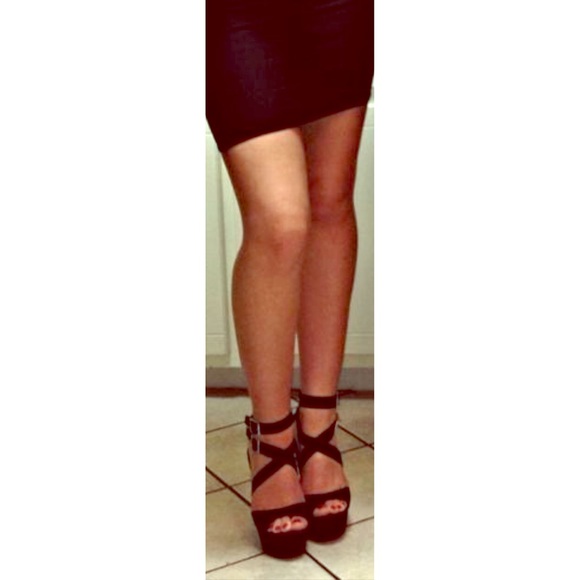 Black Mossimo Supply Wedge Heels