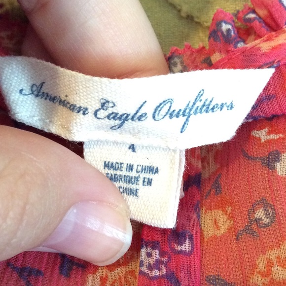 American Eagle pink sheer tank top - Picture 3 of 3