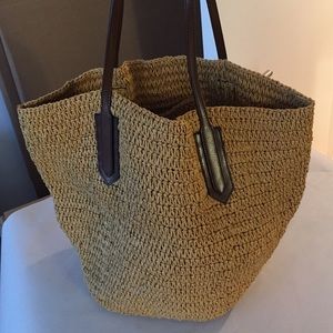 J crew straw tote