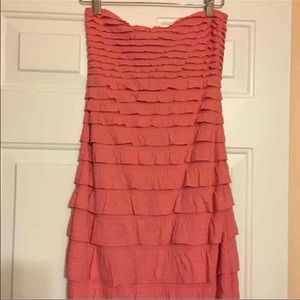 Express pink ruffled dress