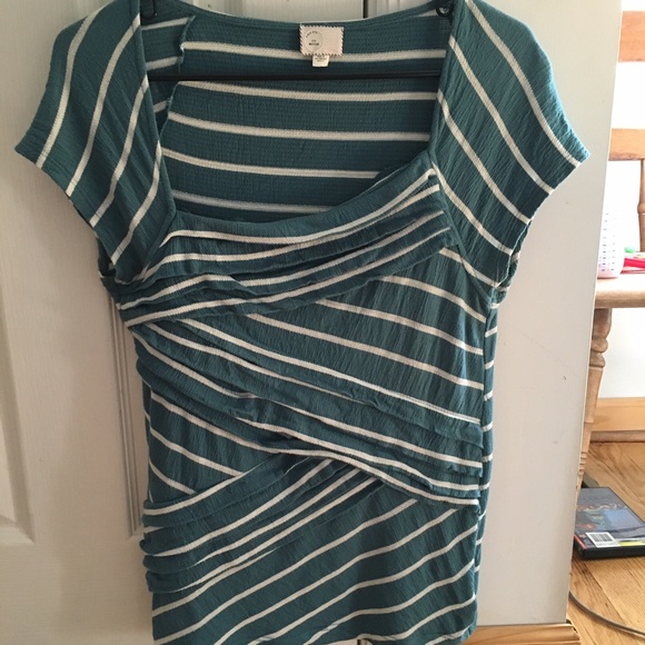 Anthropologie blue and white top :-)