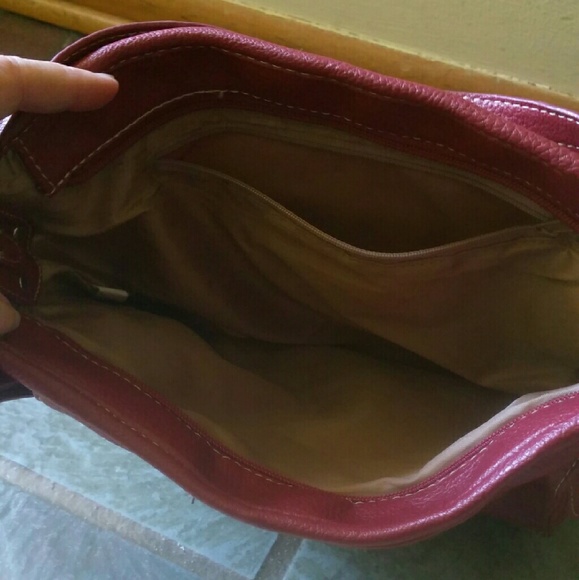 LAURA SCOTT WINE COLOR HANDBAG PURSE - Picture 3 of 4