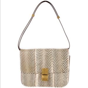 Celine Beige and Brown Snakeskin Box