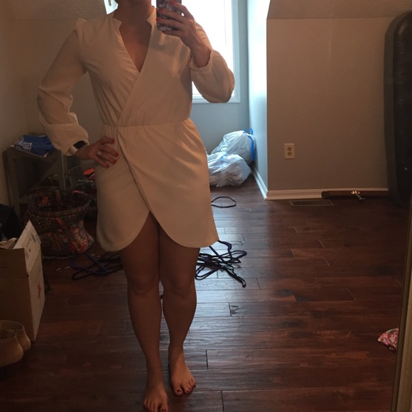 Never worn cream slip dress