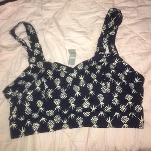 Pineapple print crop top tank top from aerie
