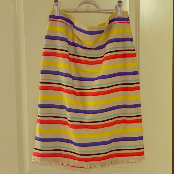J.Crew Striped Pencil Skirt