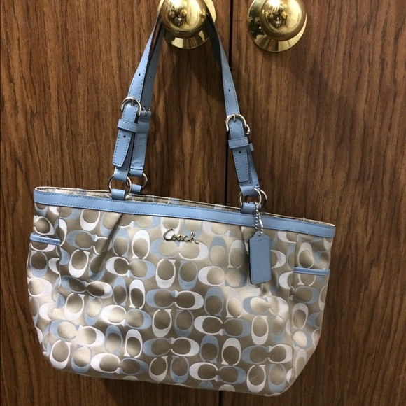 Coach Signature Blue Tote