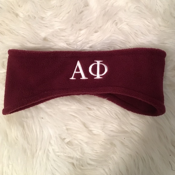 Alpha phi fleece earmuff headband