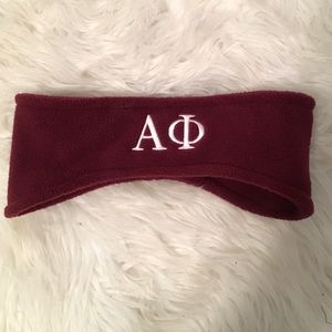Alpha phi fleece earmuff headband