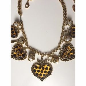 Betsey Johnson Polka Dot Heart Necklace