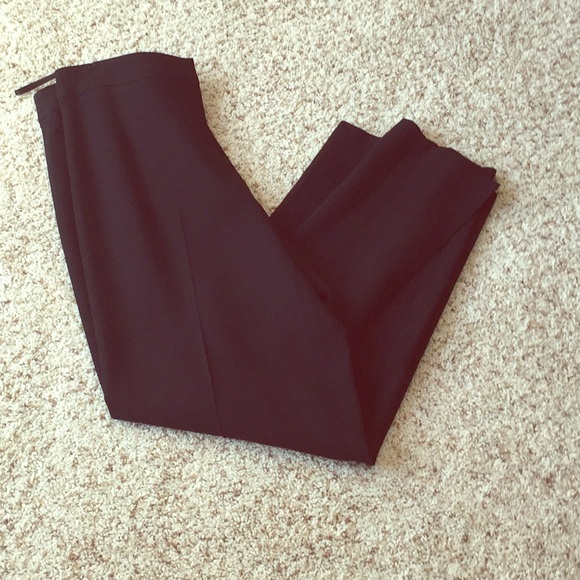 Eileen Fisher black wool blend pants