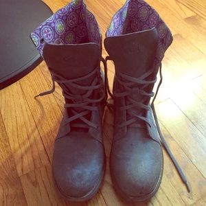 CAT grey combat boots