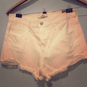 High Waisted Hollister White Shorts NWT