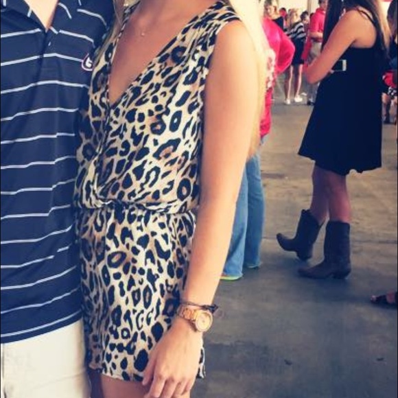 Red Dress Boutique Animal Print Romper (XS)