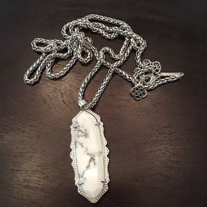 EUC Kendra Scott white howlite necklace