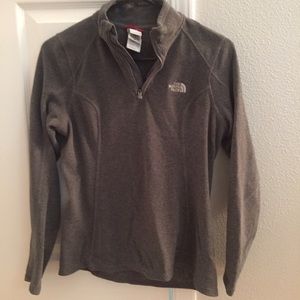 The North Face Grey 1/4 Zip Fleece Pullover