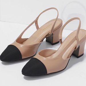 Two-tone Slingback Pumps