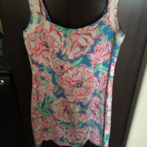 Lilly Pulitzer shift lucky charm Pearl detail