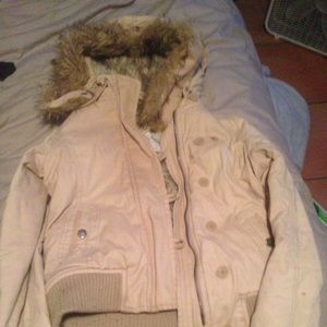Abercrombie and Fitch faux fur lined jacket