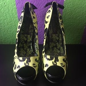 Iron Fist Lime Leopard Shoes
