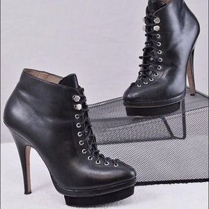 Ann Taylor lace up booties