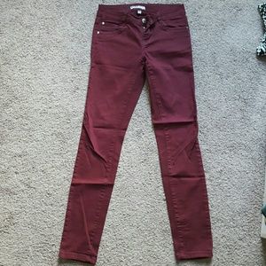 Burgundy love culture pants