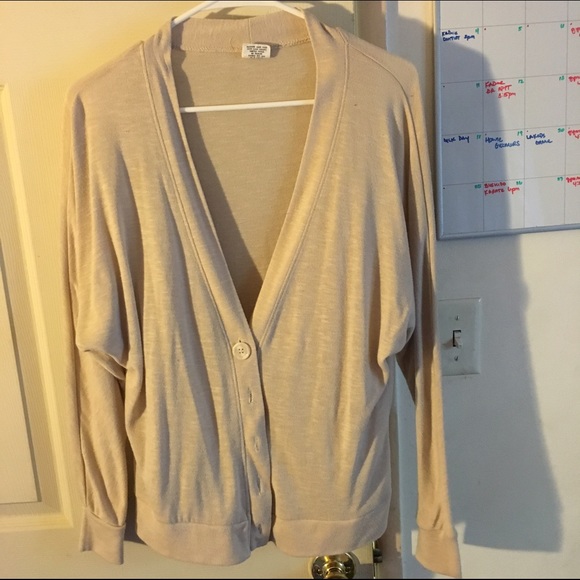 Dolman sleeved natural cardigan