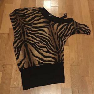 Tiger Strip Sweater Dress