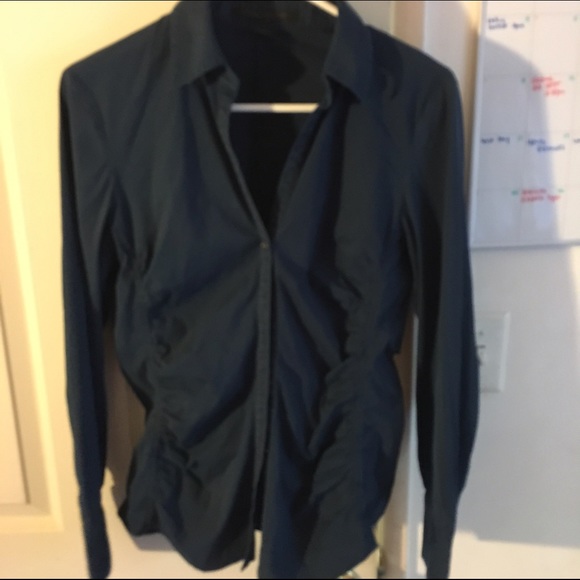 Navy blue Express woven shirt with collar