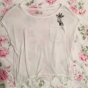 Hollister giraffe pocket shirt