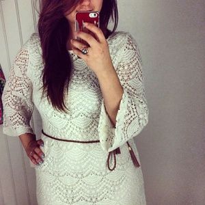 White lace dress