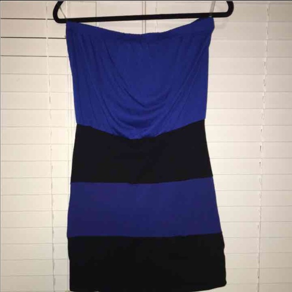 Royal Blue Strapless Dress