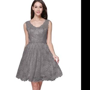 *Price Firm*NWT Grey Lace Dress