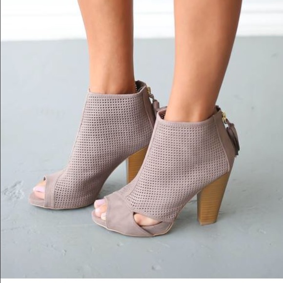 Cut Out Heeled Booties